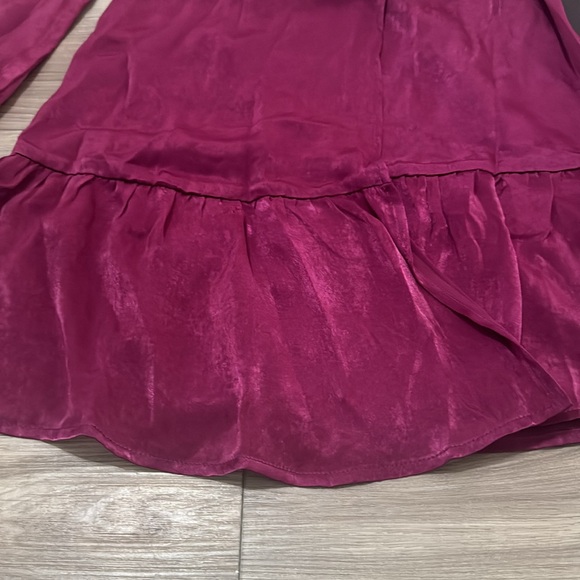 Lulus Satin Warp dress Purple Magneta Size XL - Picture 8 of 13